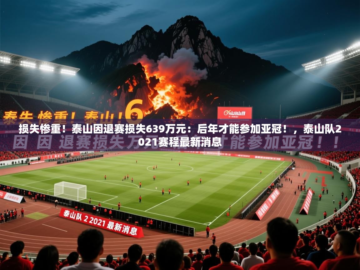 2025乐鱼体育app登录入口损失惨重!泰山因退赛损失639万元:后年才能参加亚冠!,泰山队2021赛程最新消息 第1张